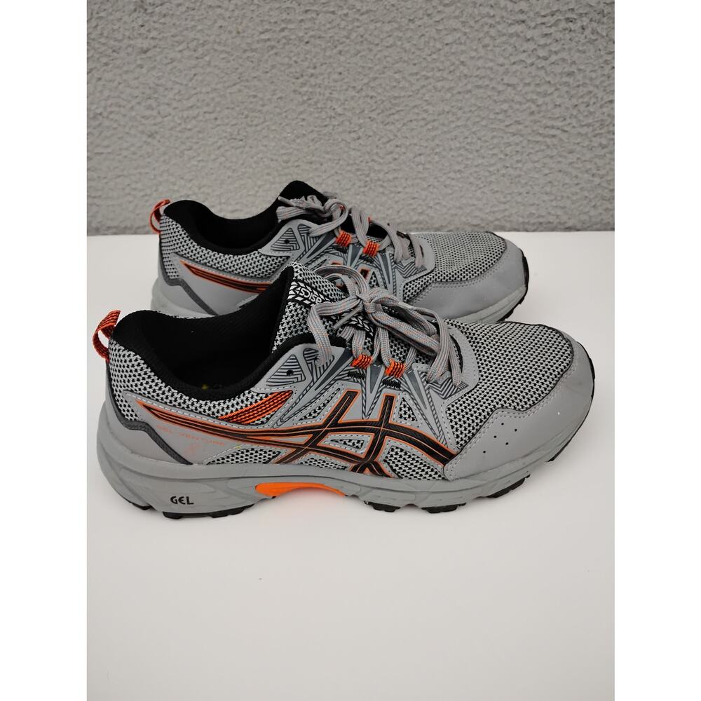 Asics Gel Venture 8 Trail Sheet Rock Habanero Sneakers Size 8 Gray and Orange - Picture 3 of 7